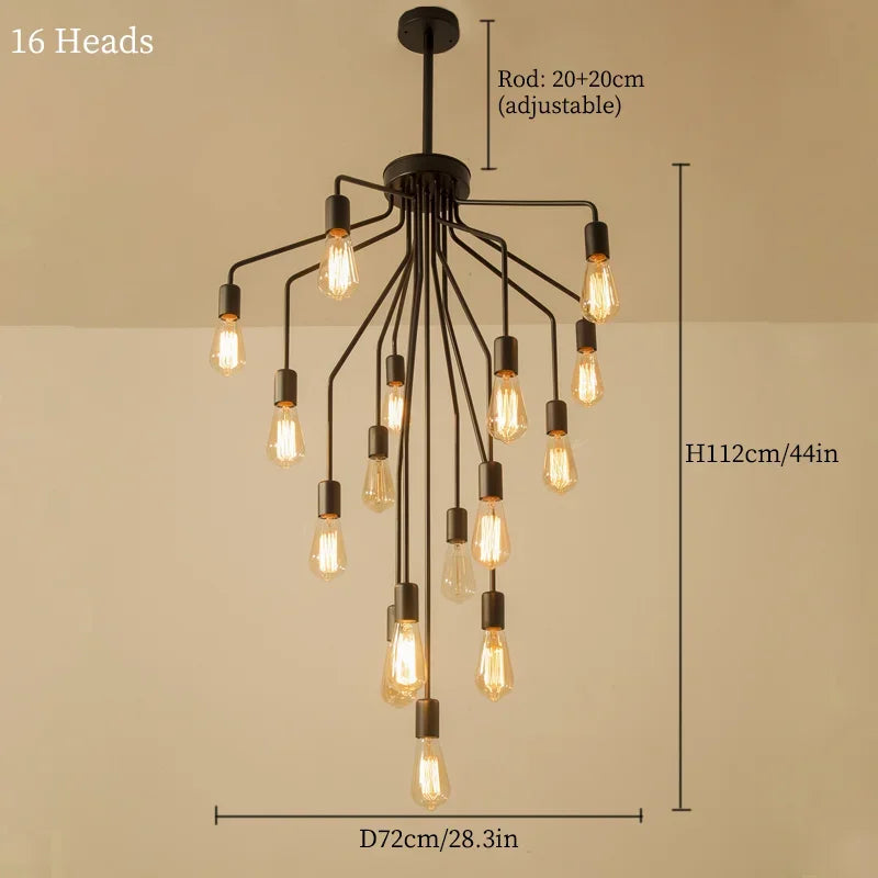 Grace's American Iron Ceiling Chandelier