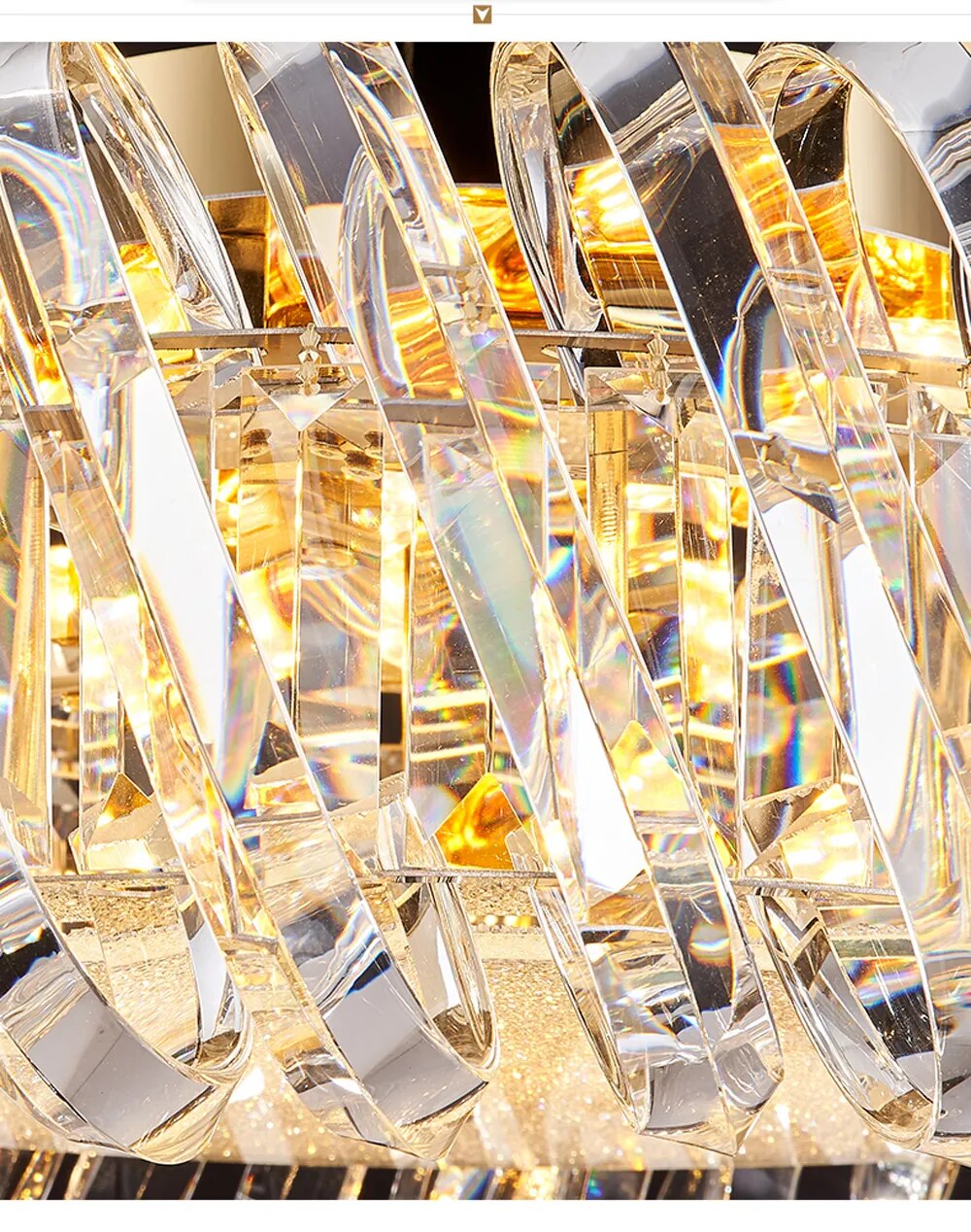 Olivia's Art Deco Crystal Glass LED Chandelier
