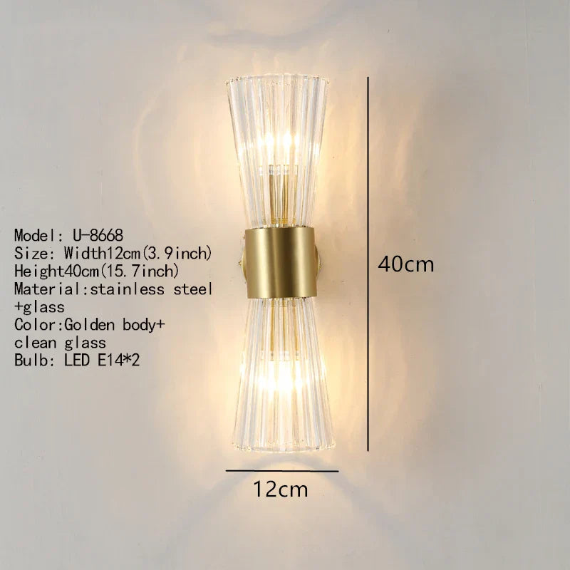 Hazel's Luxury Gold LED Wall Lamp - Elegant Lighting for Your Foyer and Dining Room