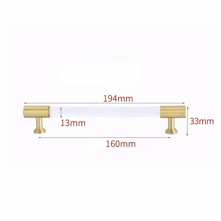 Transparent Acrylic Furniture Handles – Brass Cabinet Pulls and Wardrobe Knobs