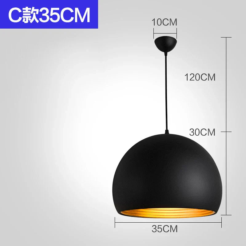 Nordic Retro Industrial Black Ceiling Pendant Lamp - Perfect for Restaurant, Dining Table, and Bar Decor