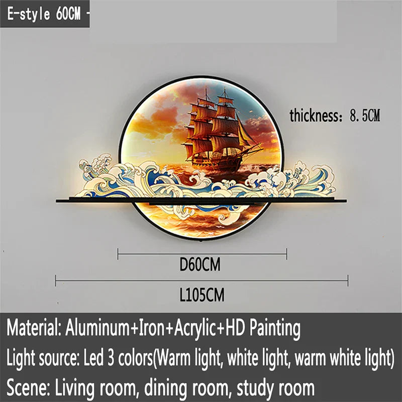 Dlight Decor Artistic Landscape Wall Glow Lamp