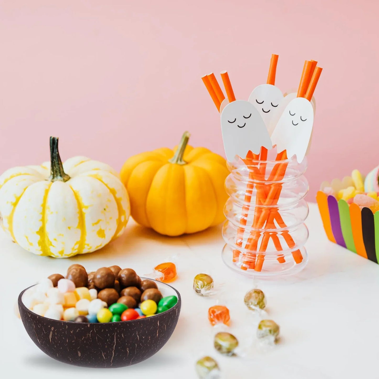 2 Pcs Coconut Shell Bowl Bowls Home Storage Key Container Salad Decoration Wooden