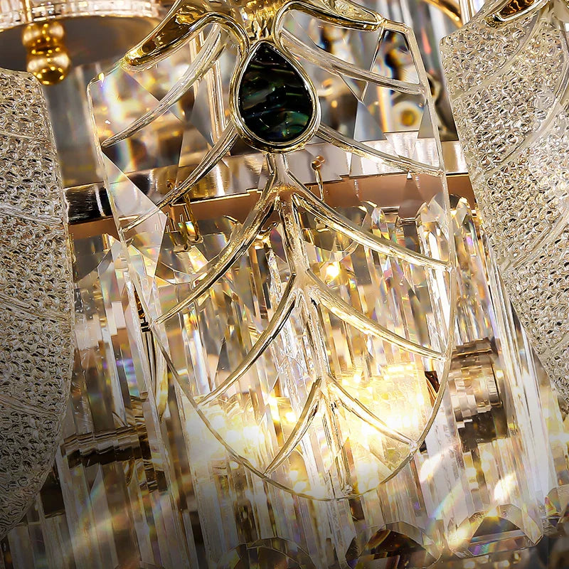 New Crystal Glass Chandelier - Luxury Modern Home Decor Lighting Fixture for Living Rooms and Bedrooms