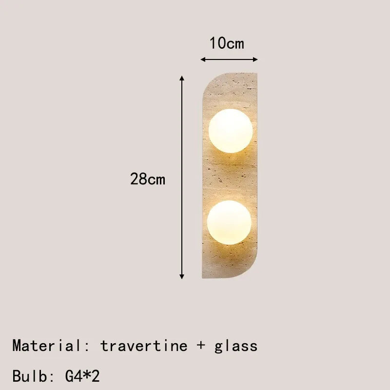 Natural Stone Wall Lamp - Art Decor Sconce for Foyers, Dining Rooms, Bedrooms, Stairs, Aisles, and Corridor Atmosphere Lighting