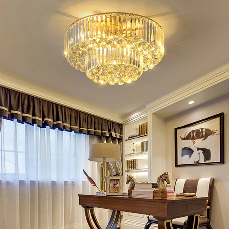 Dimmable LED Ceiling Lights - Classical Elegance with Remote Control for Living Room Decor