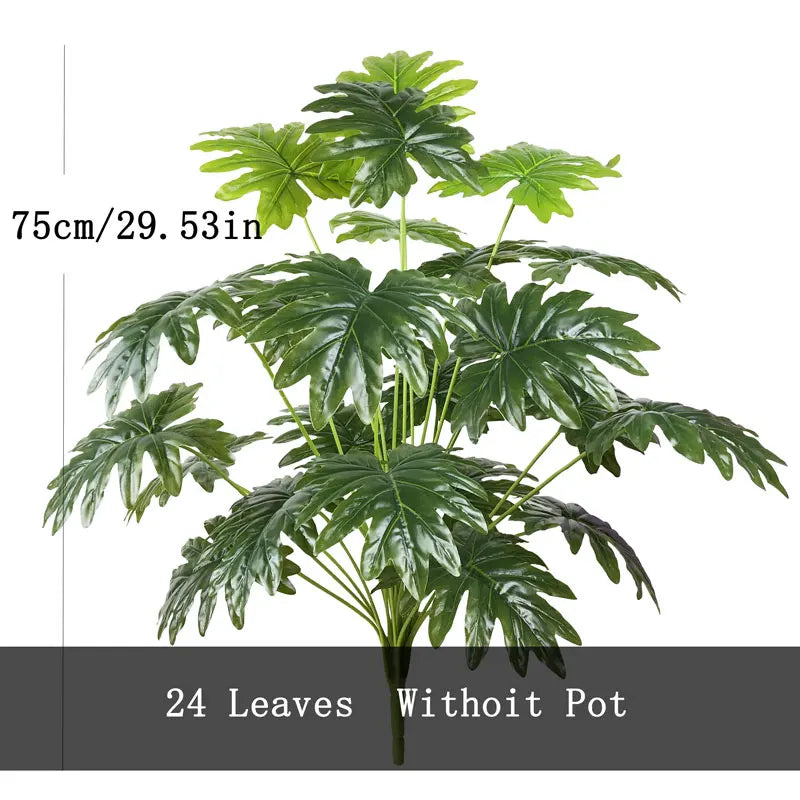 Dlight Decor 75cm Monstera Palm Tree with 24 Turtle Leaves