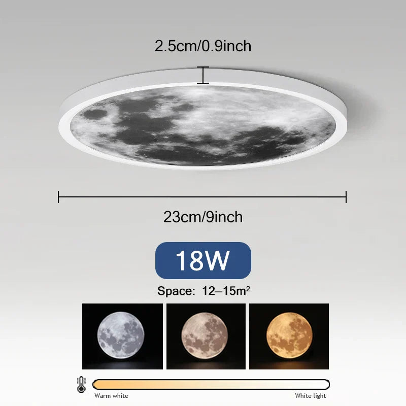 Sky Smart Lamps Led Ceiling Light Fixture - Moon Lights with APP Remote Control - Ideal for Living Room and Bedroom Decor - 18W and 42W Options