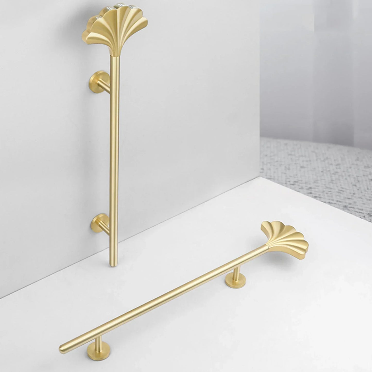 1PC Solid Brass Ginkgo Leaf Handle – Elegant Gold Furniture Knob for Cabinets, Wardrobes, and Cupboards