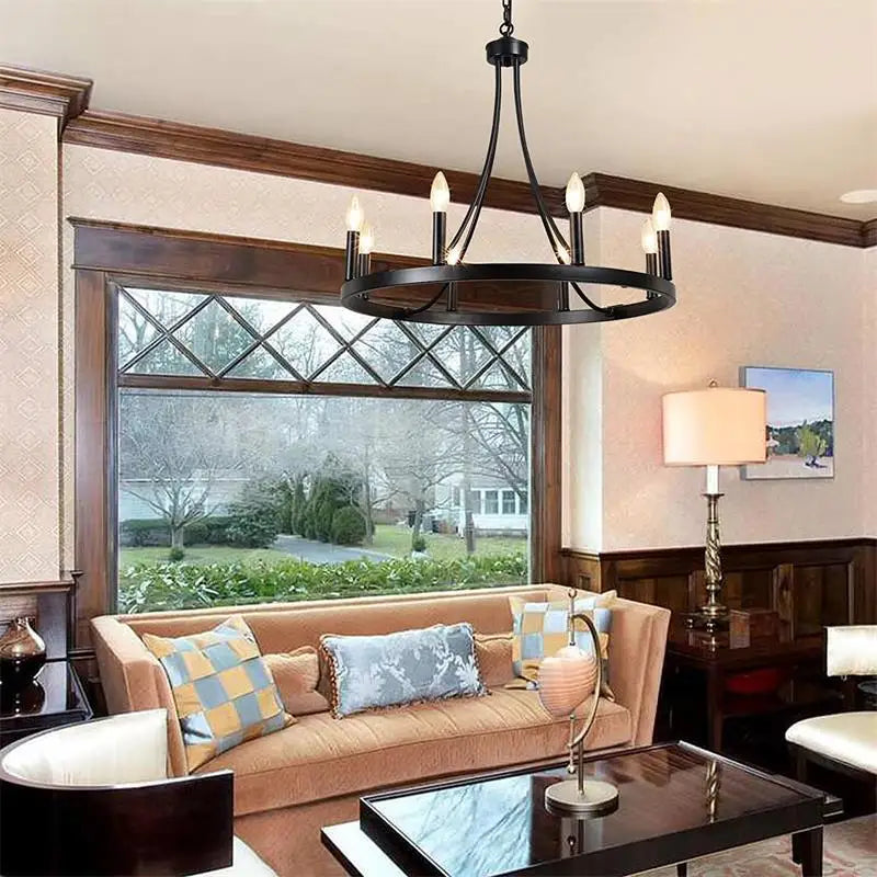 Ivy's American Wrought Iron Chandelier