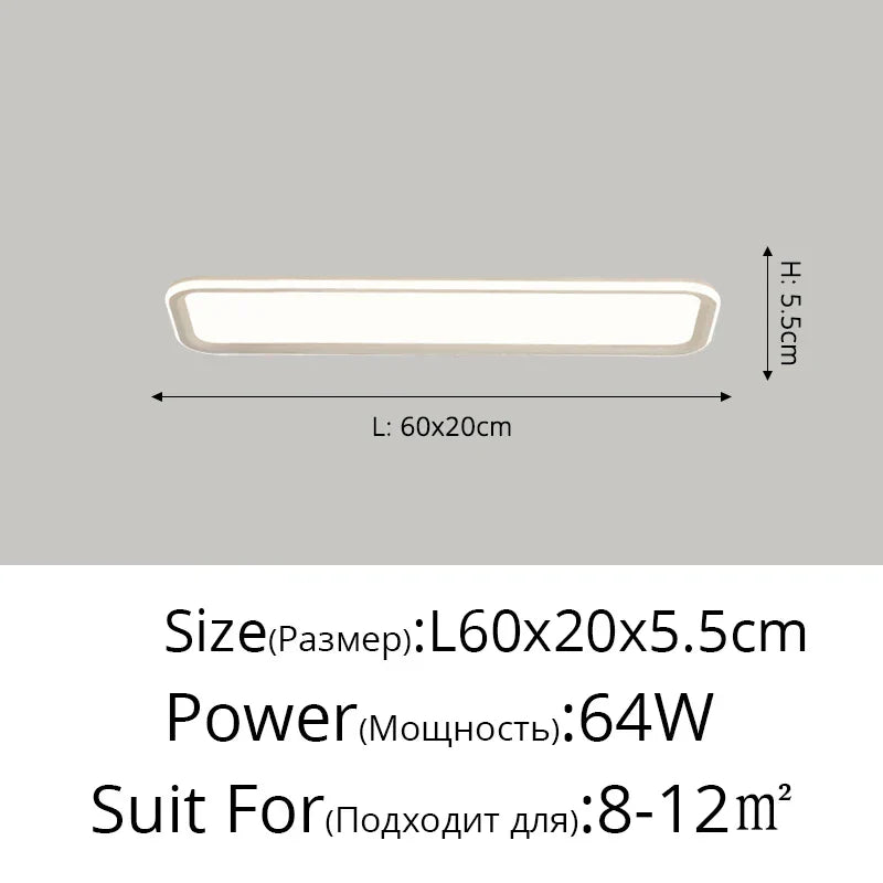 Corridor Aisle Lamps LED Ceiling Lights - White and Yellow Lamps for Hallway, Balcony - Indoor Lighting Decorative Fixtures in White and Black