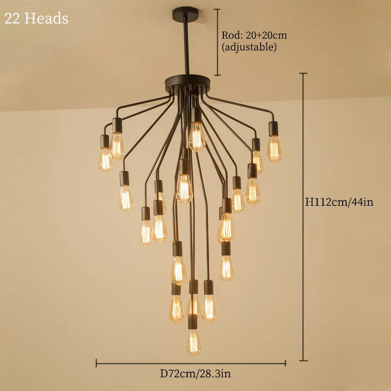 Grace's American Iron Ceiling Chandelier