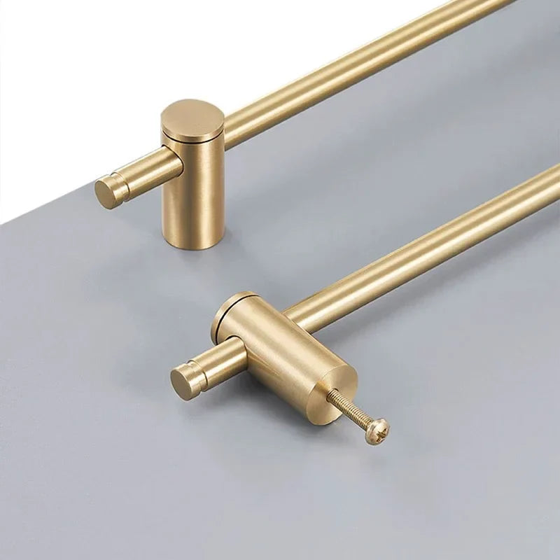 Long Gold and Black Brass Cabinet Handles – Adjustable Drawer Bar and Glass Door Pulls (265mm-1000mm)