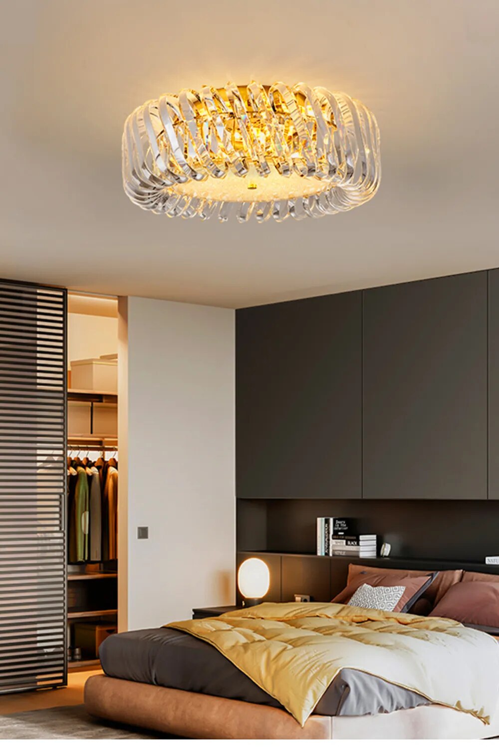 Olivia's Art Deco Crystal Glass LED Chandelier