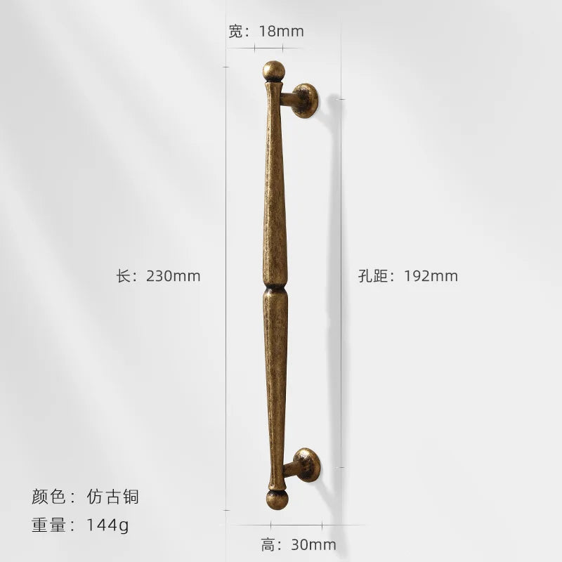 Antique Bronze Wardrobe Door Handles – Zinc Alloy Cabinet Pulls and Drawer Knobs