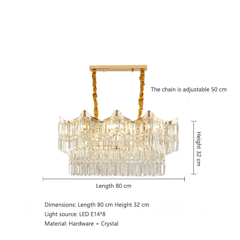 Exquisite Crystal Chandelier for Living Rooms, Bedrooms, and More - Modern French Light Luxury Design