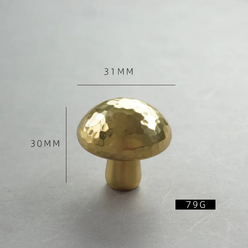 Nordic Handmade Brass Hammered Cabinet Handles – High-End Pulls for Drawers, Wardrobes, and Kitchen Furniture