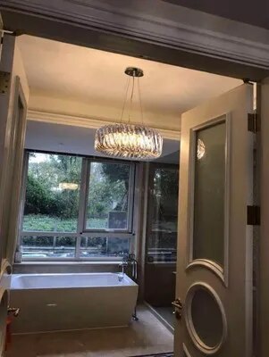 Olivia's Art Deco Crystal Glass LED Chandelier
