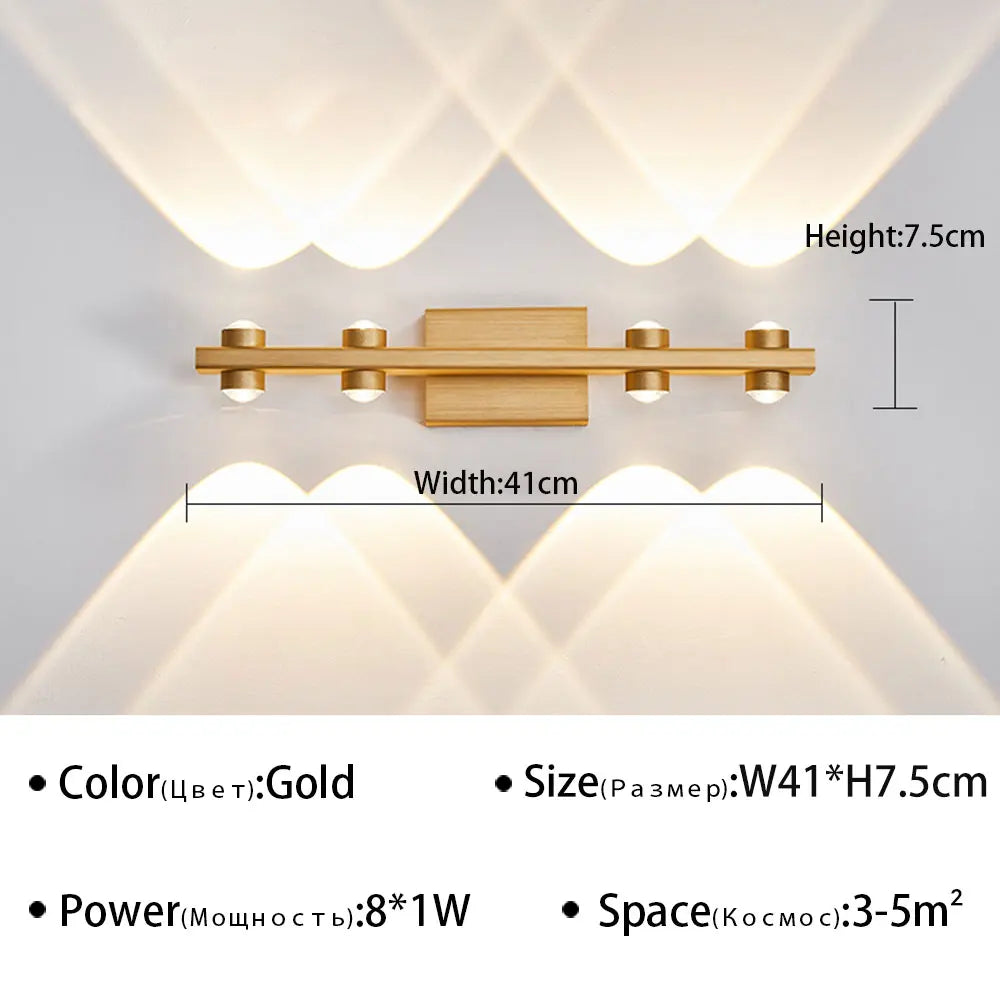 Modern LED Wall Light for Bathroom Mirror - Stylish Wall Sconce for Living Room, Bedroom, and Study