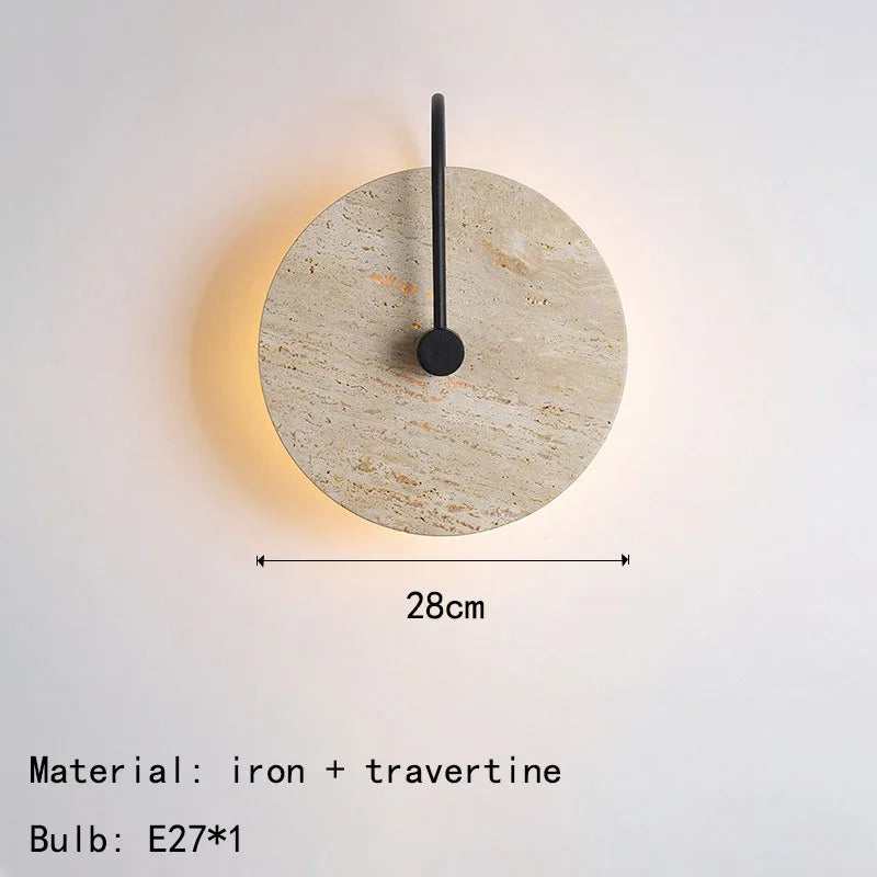 Natural Stone Wall Lamp - Art Decor Sconce for Foyers, Dining Rooms, Bedrooms, Stairs, Aisles, and Corridor Atmosphere Lighting
