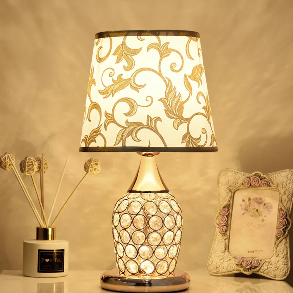 European-Style Crystal Table Lamp - Inspired Modern Bedroom Warmth and Romance