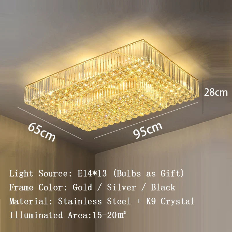 Dimmable LED Ceiling Lights - Classical Elegance with Remote Control for Living Room Decor
