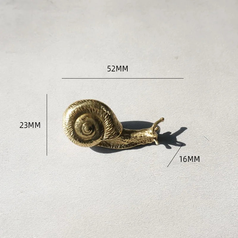 Brass Snail-Shaped Drawer Handle –  Cabinet, Wardrobe, and Dresser Pulls