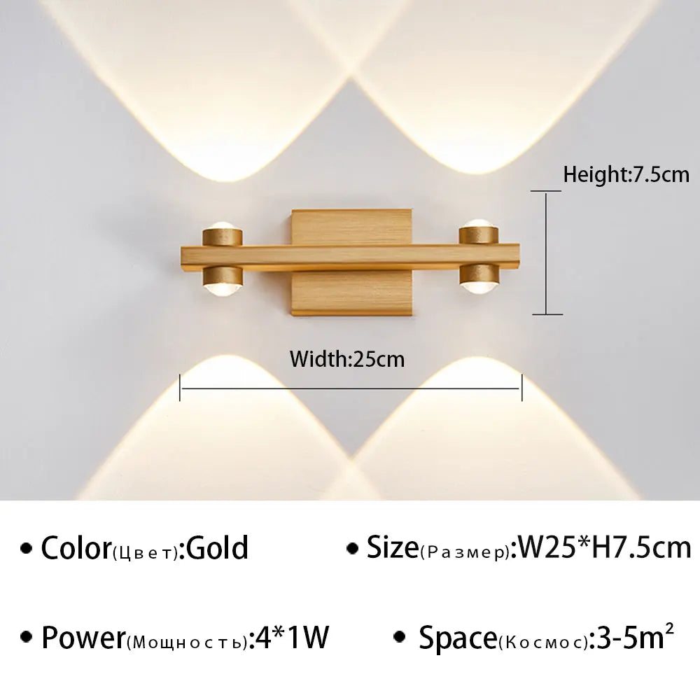 Modern LED Wall Light for Bathroom Mirror - Stylish Wall Sconce for Living Room, Bedroom, and Study