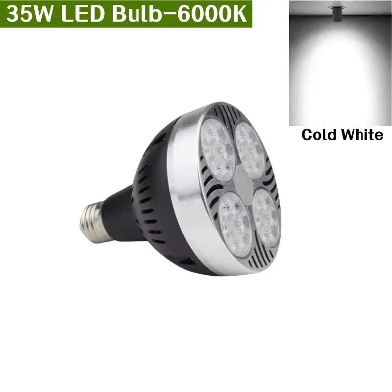 E27 LED Track Light Holder Base - 2-Wire Rotatable Ceiling Rail Lamp Fittings