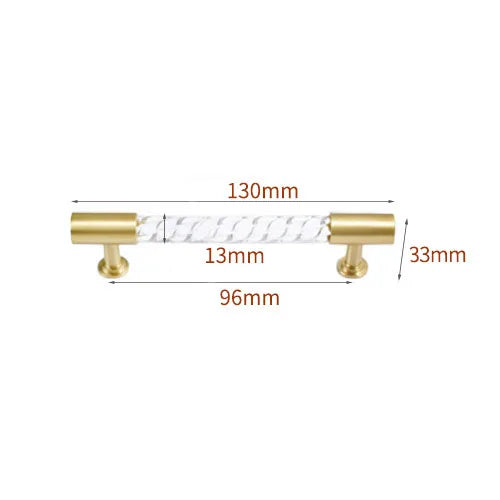 Transparent Acrylic Furniture Handles – Brass Cabinet Pulls and Wardrobe Knobs