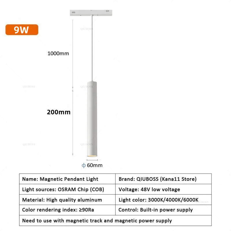 Modern Magnetic Track Lights - Embedded LED Spotlight Downlight