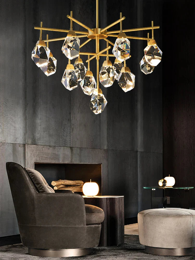 Luxury Crystal Living Room Chandelier - Modern Decor Pendant Light Fixture for Bedrooms, Dining Areas, Kitchens, and Home Decoration