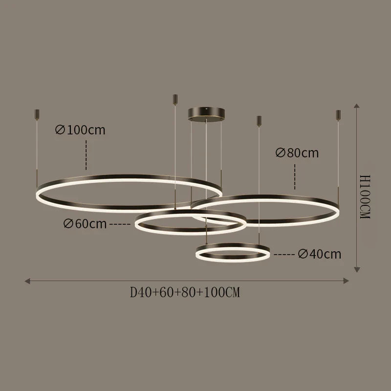 Nordic Modern LED Living Room Chandelier - Stylish Lighting for Living Rooms, Bedrooms, and Home Decor