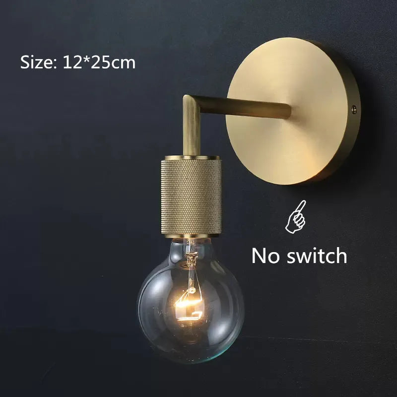 Elegant Gold Glass Wall Lamp - Post-Modern Lighting for Living, Dining, and More