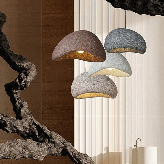 Minimalist Nordic Wabi-Sabi E27 LED Chandelier - Illuminate Your Living Room with Subtle Elegance