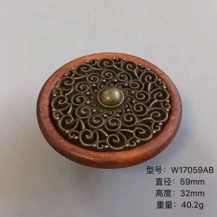 Handmade Wood and Alloy Cabinet Handles – Artistic Drawer and Furniture Knobs for Home Decor