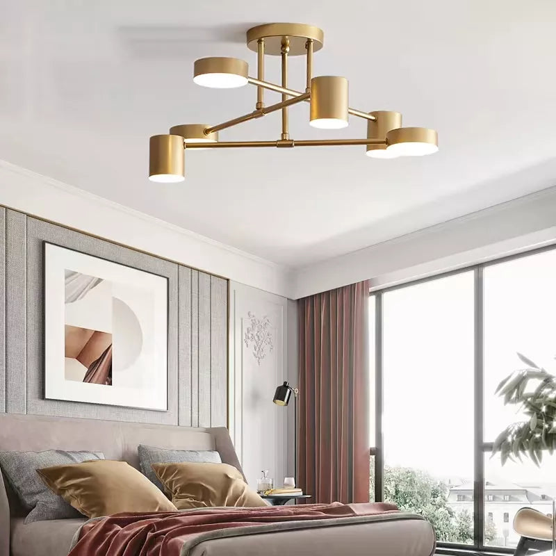 Nordic LED Ceiling Lights - Multiple Lamp Base Options in Black, White, and Gold - Modern Lighting for Living Room, Dining Room, and Bedroom