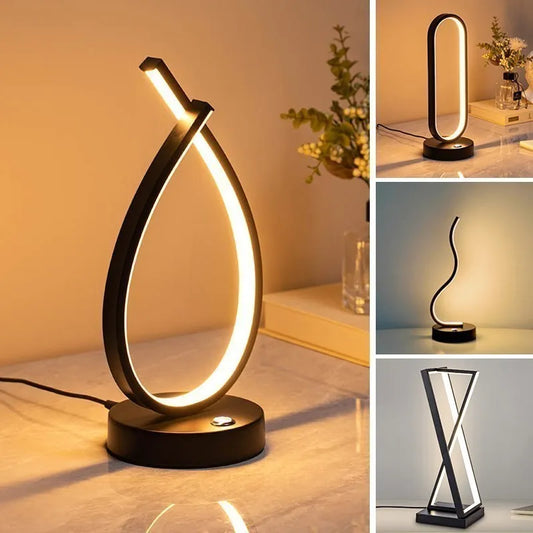 Modern LED Touch Table Lamp - Eye-Friendly Light for Living, Bedroom, and Study