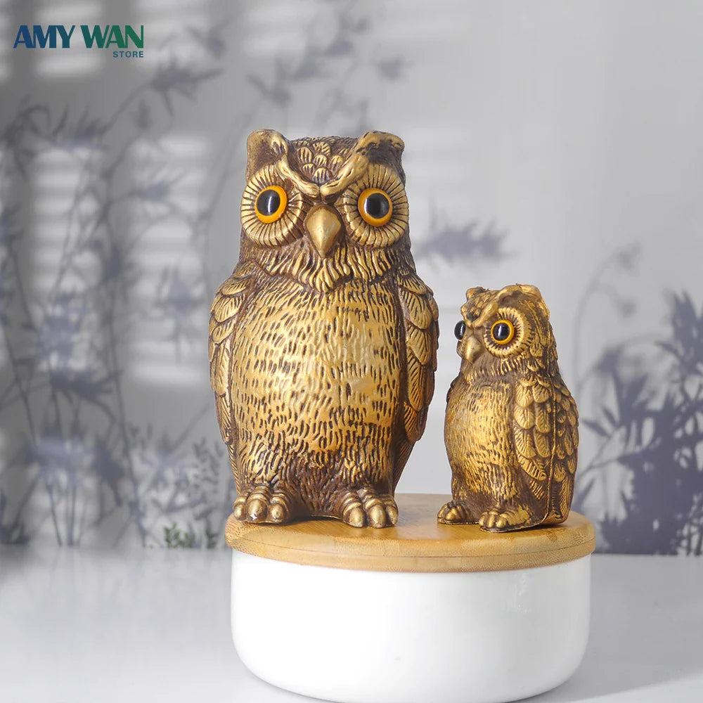 Decorative Owl Realistic Animal Scarecrow Decor Lawn Garden Miniatures Figurine Home and Garden Statue Decoration Accessories