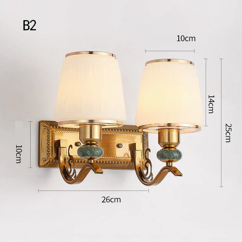 Joanna American Style Golden Bedside Lamp - Elegant Lighting for Your Home