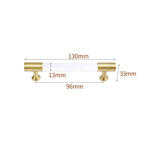 Transparent Acrylic Furniture Handles – Brass Cabinet Pulls and Wardrobe Knobs