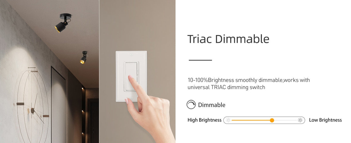 Emily's Nordic LED Ceiling Spotlight - Adjustable 60° Surface Mounted Light
