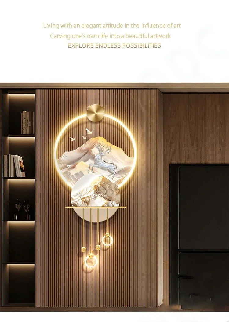 Dlight Decor Elk Mural LED Wall Light Pendant