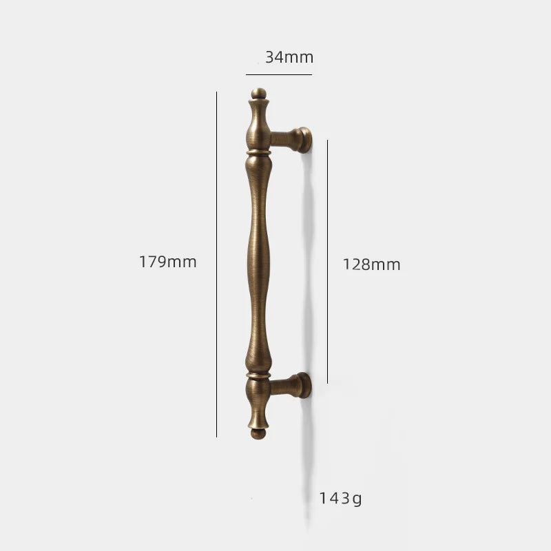 Antique Brass Furniture Cabinet Handle – American Vintage Wardrobe Knob and Drawer Pull