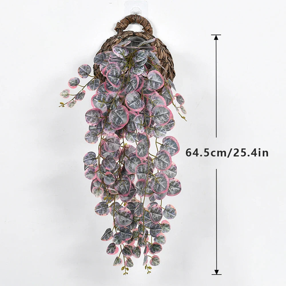 Dlight Decor 64cm Hanging Eucalyptus Vine with Apple Leaves