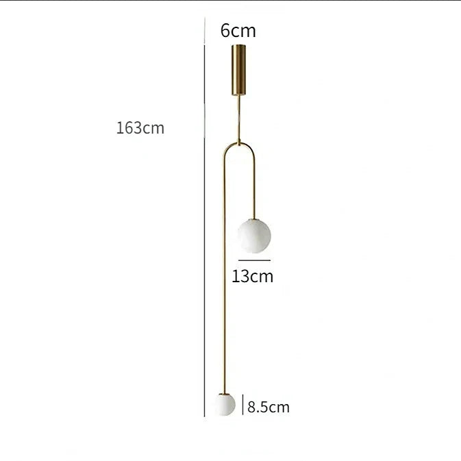 Modern Glass Ball Pendant Light - LED Bedside Hanging Lighting for Nordic Golden Luxury Decor in Hallways, Living Rooms, and Bedrooms