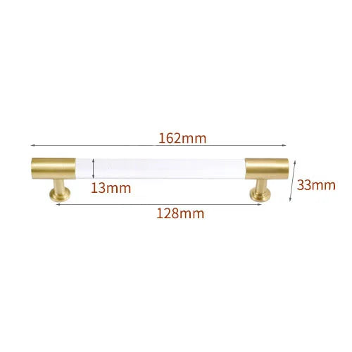 Transparent Acrylic Furniture Handles – Brass Cabinet Pulls and Wardrobe Knobs