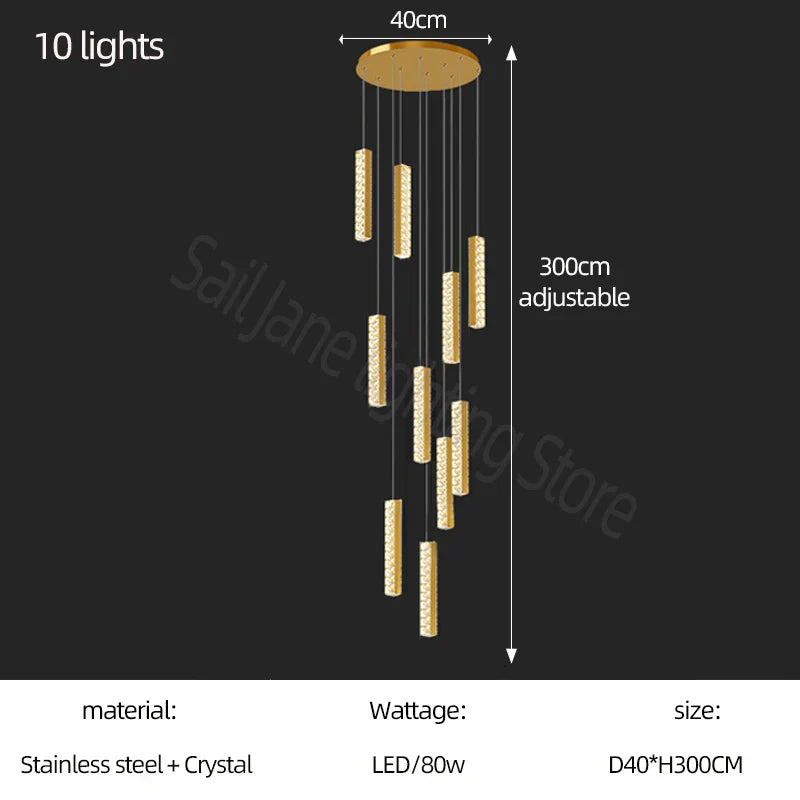 Contemporary Crystal Chandelier - Modern Elegance for Your Villa