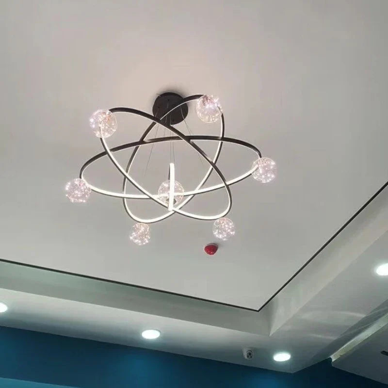 Nordic Minimalist Chandelier - Starlit Elegance for Dining, Bedroom, and Living Spaces
