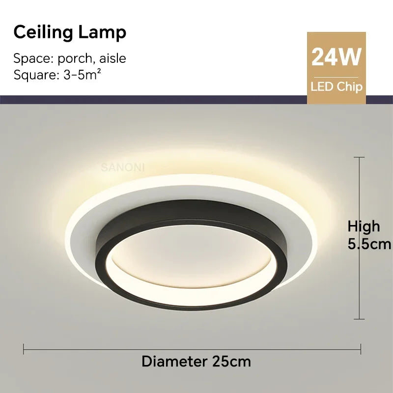 Modern LED Chandelier - Perfect Lighting Fixture for Aisle, Corridor, Stairs, Foyer, Balcony, and Bedroom